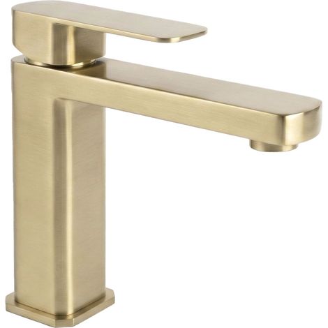 BATHROOM FAUCET REA ARLO BRUSHED GOLD LOW (1/5)