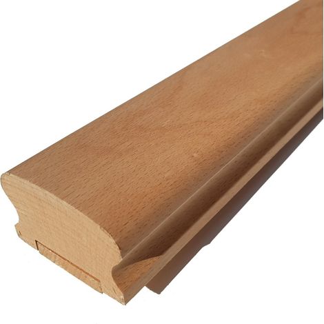 Corrimano passamano in legno di faggio mm 65x45x2000 incluso listello fissaggio (1/3)