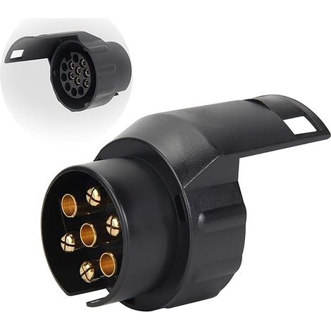 Dailygoods 7 poliger Anhängeradapter 12V Wasserdichter Stecker für Wohnwagen und Wohnmobile (1/5)