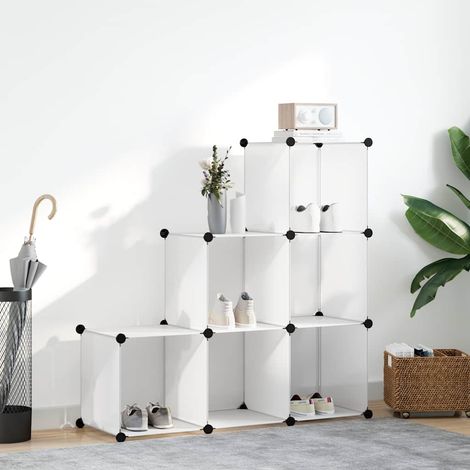 Regalsystem Würfel-Regal mit 6 Fächern Weiß