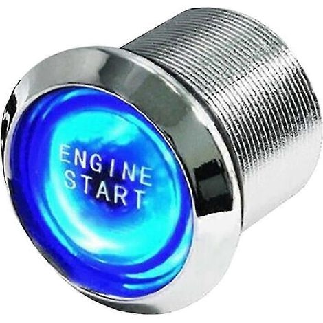 Universel pour démarrage du moteur de voiture Interrupteur à bouton-poussoir Kit d'allumage LED bleue Car Check Eengine Light (1/5)