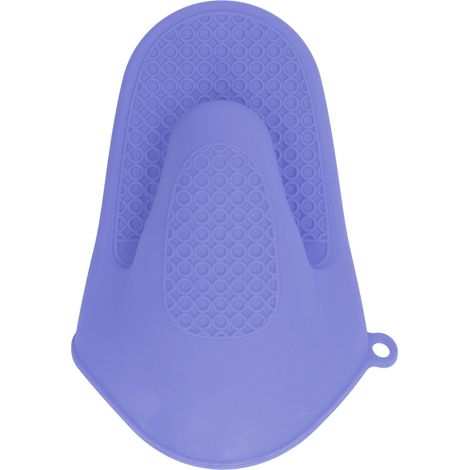 2 pièces de mini-mitaines de four en silicone épaissies anti-brûlures pour la cuisine, violettes (1/5)