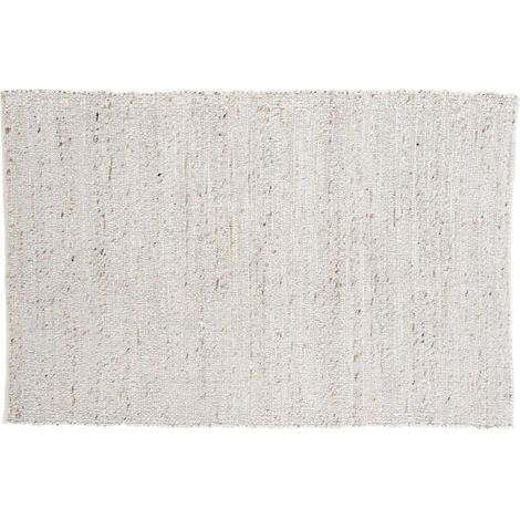 Tapis Déco en Laine "Loump" 160x230cm Blanc & Beige (1/5)