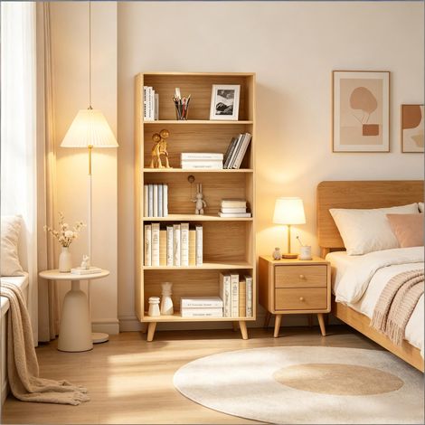 Étagère de rangement, bibliothèque, étagère de rangement autoportante, étagère sur pied, étagère de cuisine (5 compartiments seulement) (1/5)