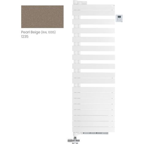 Sèche-serviette soufflant ACOVA REGATE TWIST AIR pivot gauche eau chaude 1809W (809W+1000W) Pearl Beige RAL1035 (1/3)