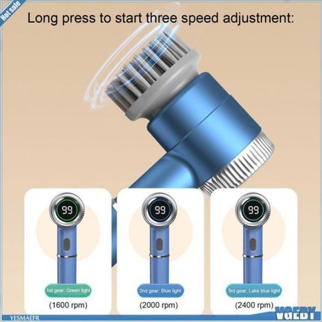 Ashata Brosse de nettoyage électrique Épurateur électrique sans Fil, épurateur électrique sans Fil avec Rotation à hygiene visage (1/5)