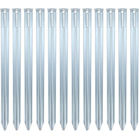 Heringe, 30 x 2 cm, halbrund, aus Metall, mit Zugloch, für Camping, Angeln und Garten (1/5)
