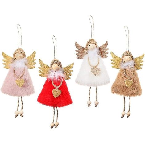 pendentifs poupée ange, décorations de sapin de Noël, artisanat elfique, cadeaux de Noël W (1/5)