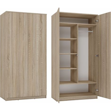 Armadio Sonoma in rovere con sistema TIP-ON - Armadio moderno e funzionale per camera da letto, ufficio e corridoio (1/5)