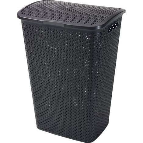 Curver 216581 - Panier à linge Mystile -, 43x33x60 cm, Chocolat