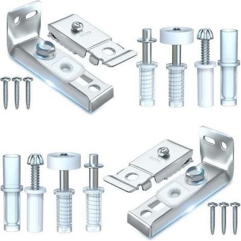 Pièces de rechange en deux parties pour portes de placard coulissantes pliantes : supports supérieur et inférieur, pivot de 9,5 mm, rouleaux de guidage de 22,2 mm, adaptés aux portes pliantes de type (1/4)