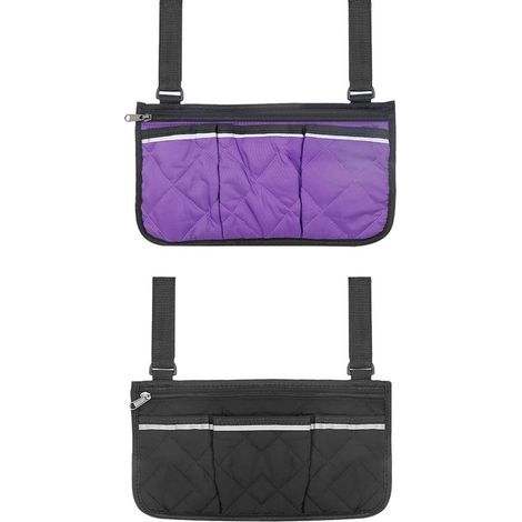 Set mit 2 Armlehnentaschen, Aufbewahrungstaschen für Rollstühle, Aufbewahrungstaschen mit mehreren Fächern, Hängetaschen mit Reflektorstreifen (1/5)
