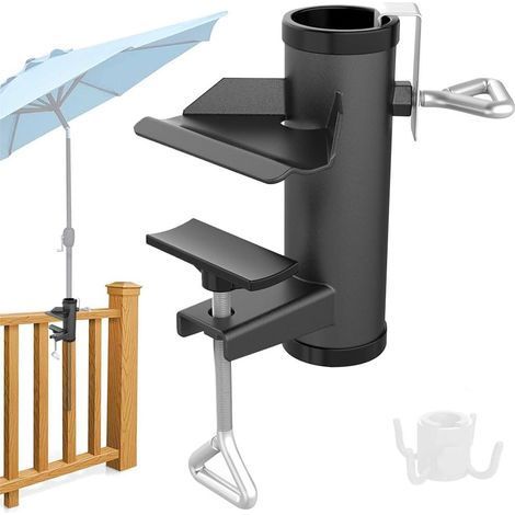 Parasol clamp, balcony parasol mount, parasol holder for balustrade, parasol stand, balcony parasol holder, parasol clip (1/5)