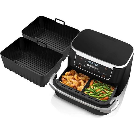 Stück Silikon-Einlagen für Ninjaa Dual Air Fryer, wiederverwendbar