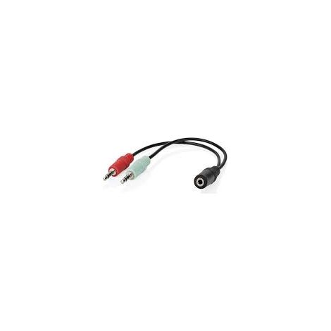 Cable de audio estereo hembra de 35 mm 2x macho de 35 mm chapado en oro 012m redondo caja