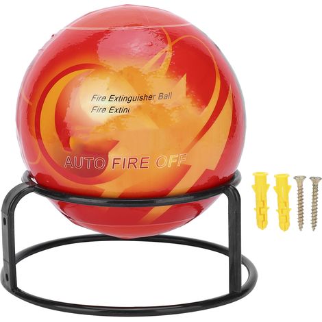 Extincteur automatique à boule 1,3kg, poudre sèche, avec support mural (1/5)
