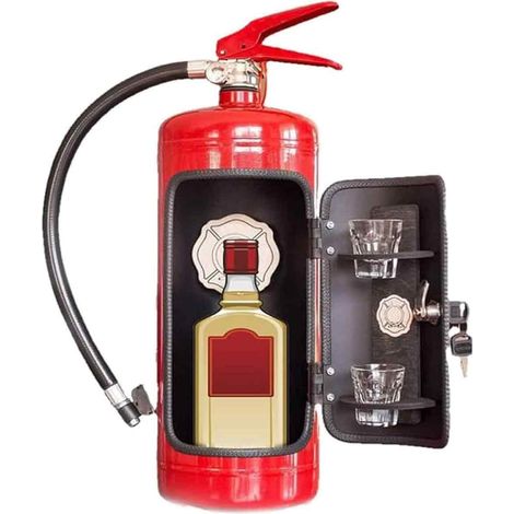 Petit coffret de rangement dissimulé pour extincteur, compact et efficace, d'une capacité de 1,2 kg, idéal pour les bureaux à domicile. (1/5)