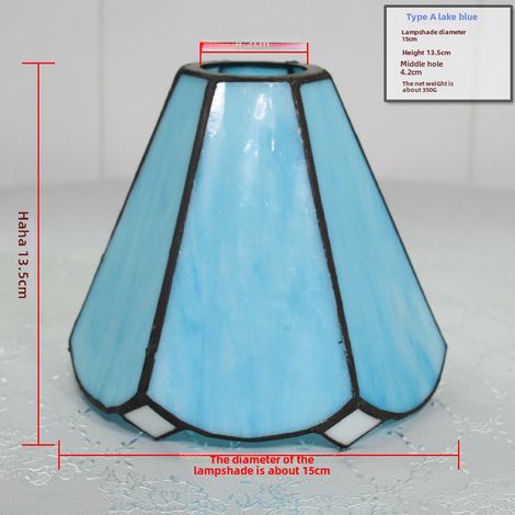Paralumi in vetro colorato all'ingrosso, accessori per lampadari e ventilatori da soffitto, manuale di saldatura, materiali per paralumi, portalampada E27 (blu lago) (1/5)