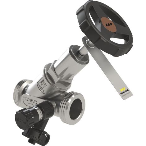 Kemper NIRO Freistrom-Kombi-Rückflussverhinderer, mit Entleerventil, AG, Figur 060 1G, DN 15, 0601G01500