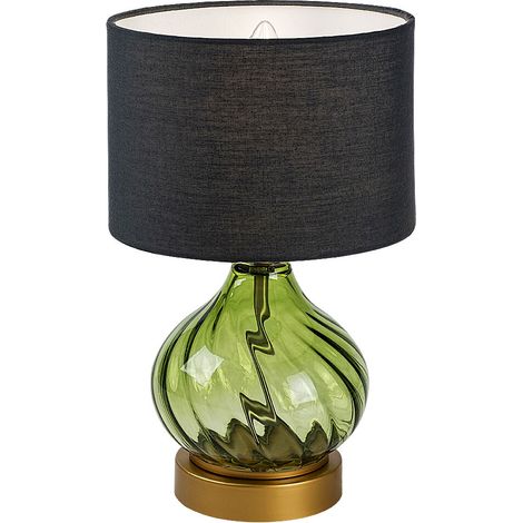 Lampada da tavolo Rabalux Pirelo vetro verde E14 nero (1/5)