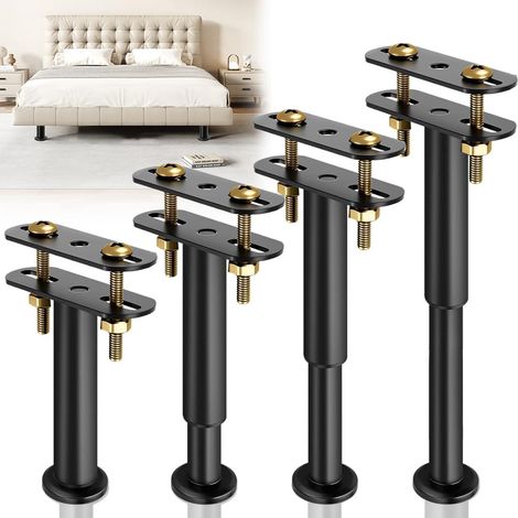 Pieds de lit réglables en Hauteur, Pieds de Support en métal(18cm-32cm) (1/5)