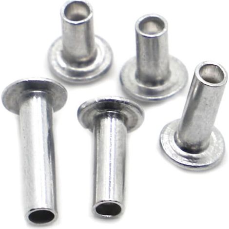 30 rivets semi-tubulaires à tête plate large, diamètre 3 mm, longueur 10 mm, aluminium, pour garde-corps et rampes (1/5)