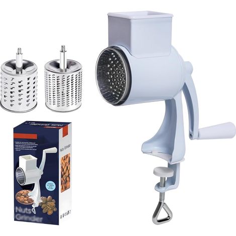 Manuelle Nussmühle, Trockenmühle aus Aluminium zum Mahlen von Mais, Weizen, Hafer, Beeren, Kaffeebohnen und Käse