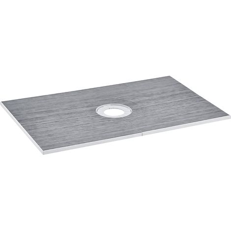 Mophorn-Duschkanten-Set, 1524 x 965 mm Duschwanne mit 160 mm zentralem Ablauf, leichtes EPS-Installationsset mit 2 wasserdichten Tüchern, Gefällestäbe für den Einsatz im Badezimmer