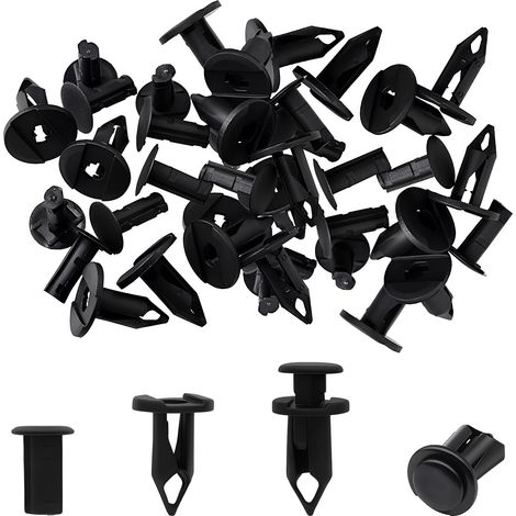 Lot de 30 rivets à expansion en plastique - 8 mm - Clips de fixation universels (1/5)