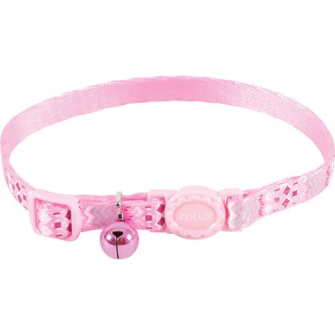 Collier pour chat ZOLUX - Rose - Nylon - Réglable - 520025ROS (1/2)