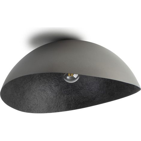 BOBOCHIC - Plafonnier ALTEA bicolore blanc en acier  M Noir