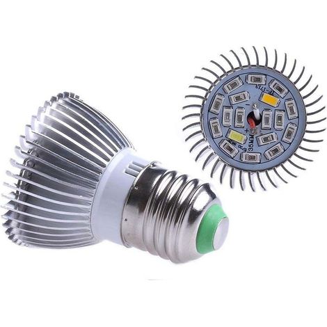 Lampe horticole LED E27 18W, spectre complet pour plantes d'intérieur et de jardin KLB-AquaForge (1/5)