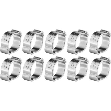10 Pcs Colliers de Serrage Tuyau Serrage Ajustable Ajustable en Acier Inoxydable (11-13Mm )