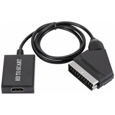 FENOPLASTICAConvertisseur HDMI vers péritel - Adaptateur audio vidéo HD 1080p pour HDMI vers péritel Sky Box Stb (1/5)
