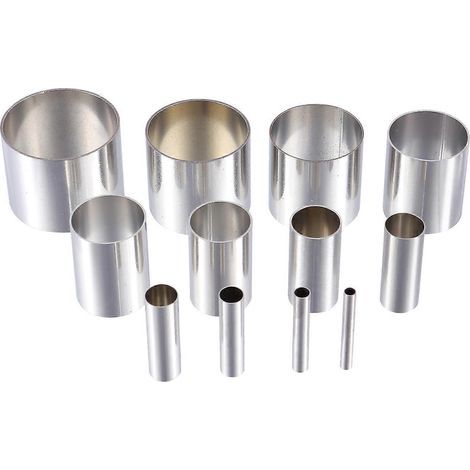 12 emporte-pièces ronds en acier inoxydable pour argile, moules à empreintes circulaires-3.2X3.2X2.5CM-Silver (1/3)