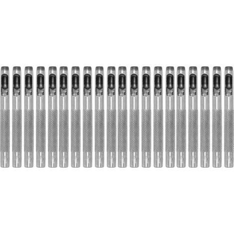 Set mit 20 Hohlstempeln aus Kohlenstoffstahl, robuste Rundstempel für Leder, DIY-Projekte, Gürtel, Stoff, Uhren, 5,5 mm / 0,22 Zoll (1/5)