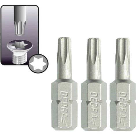 Punte dedra Torx T30 metalliche 25 mm set
