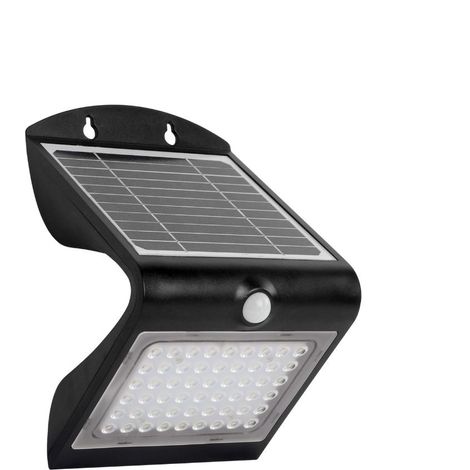 Applicare Led Solar 3.2w con Sensore di Presenza e Crepuscolo IP65 Nero