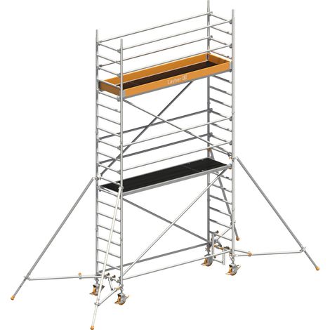 Layher Rollgerüst Uni Standard P2 mit Gerüststützen 6,20m AH (1/4)