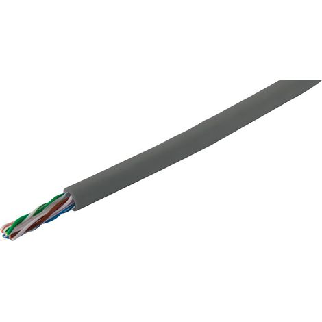 Câble cat 6 Sans connecteur, U/UTP, 8 x, gaine PVC Gris, 305m ( Prix pour Bobine de 305 Mètres )