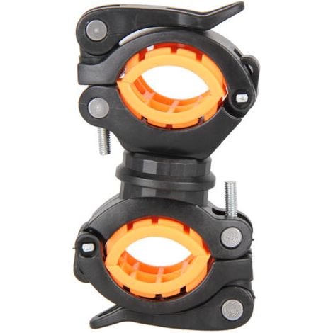 (Schwarz)Lichthalterungen, Fahrrad-Taschenlampenhalterungen, vordere Lichthalterungen, Kletterclips, Zubehör für Mountainbike-Fahrradzubehör (1/4)