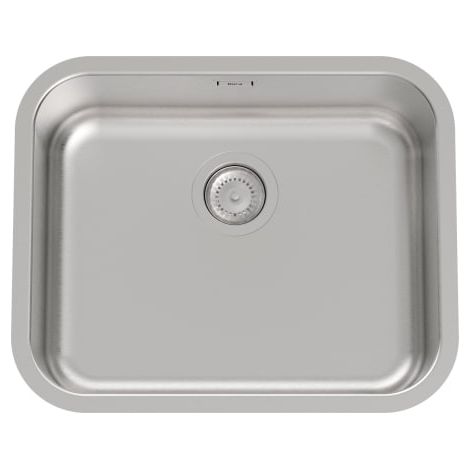 Fregadero de 1 cubeta de acero inoxidable PORTO - ROCA Medidas: 550x450x180 mm (1/2)