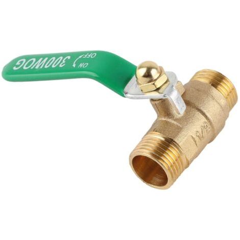 Copper ball valve with external thread, two-way mini ball valve, shut-off valve (G1/2)--DTEKGAZ