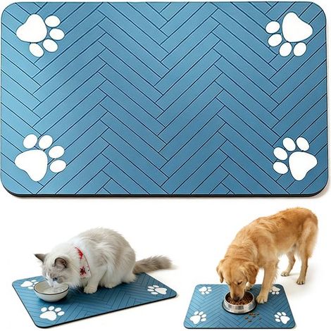 Alfombrilla para comedero de mascotas,5080 cm,Alfombrilla para alimentar gatos y perros,Alfombrilla de tierra de diatomeas,Apta para bebederos (1/5)