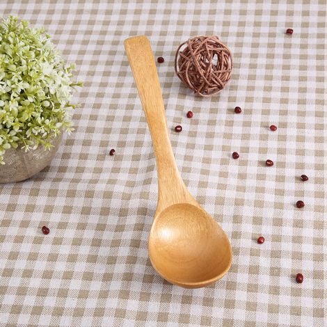 Louche en bois naturel, cuillère à long manche, ustensile de cuisine (03) (1/5)
