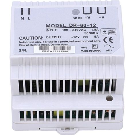 Alimentation Pour Rail Din 60W 12V Ac Dc Convertisseur -60-12 Bonne Qualité