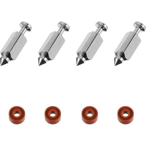 Healifty Kit 4 Soupapes à Pointeau de Carburateur Acier Joints Caoutchouc, Compatibles Tondeuse à Gazon et Moteur 398188, Pièces de Rechange Précises pour Entretien Carburateur Pelouse (1/5)