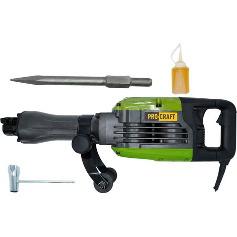 Procraft PSH2600 Abbruchhammer 1200 W 50 J 1400 Schläge pro Minute + Meißel + Koffer