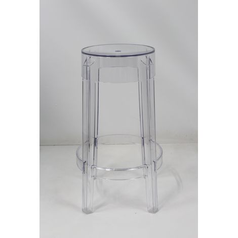 [GEBRAUCHT] B-Ware Kartell Charles Bar-Hocker Barhocker Sitzhocker Sitz transparent Sitzhöhe 65cm (1/2)