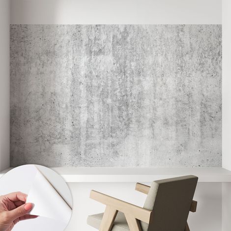 Papier peint adhésif décoratif pour salon chambre et cuisine Facile à poser avec colle Mur en béton 104x70 cm (1/5)